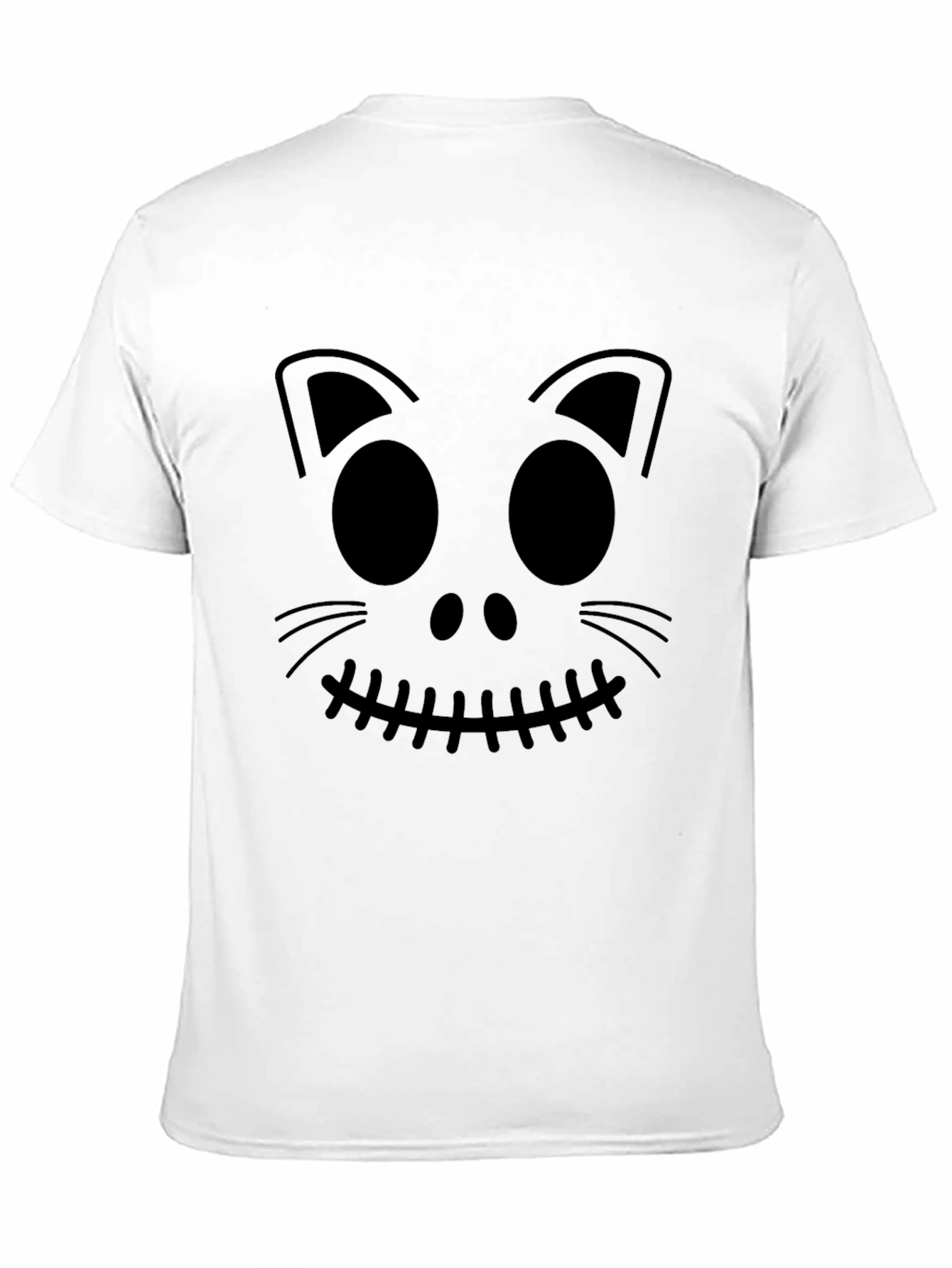 Halloween Cat Face Graphic Tee
