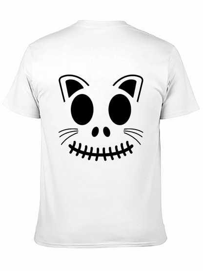 Halloween Cat Face Graphic Tee