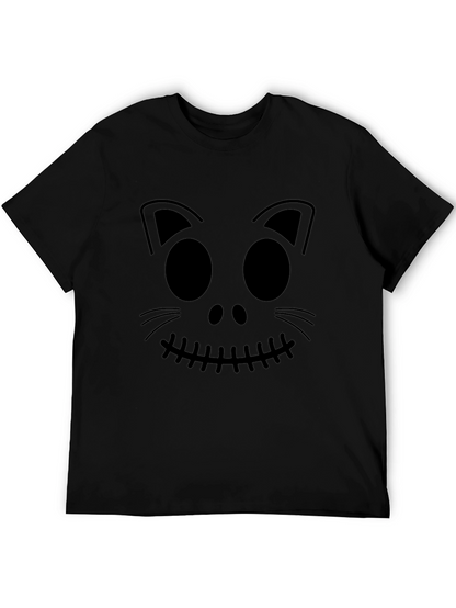 Halloween Cat Face Graphic Tee