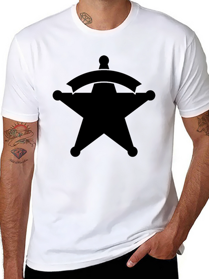 Sheriff Star Graphic Tee - Classic Western Style T-Shirt