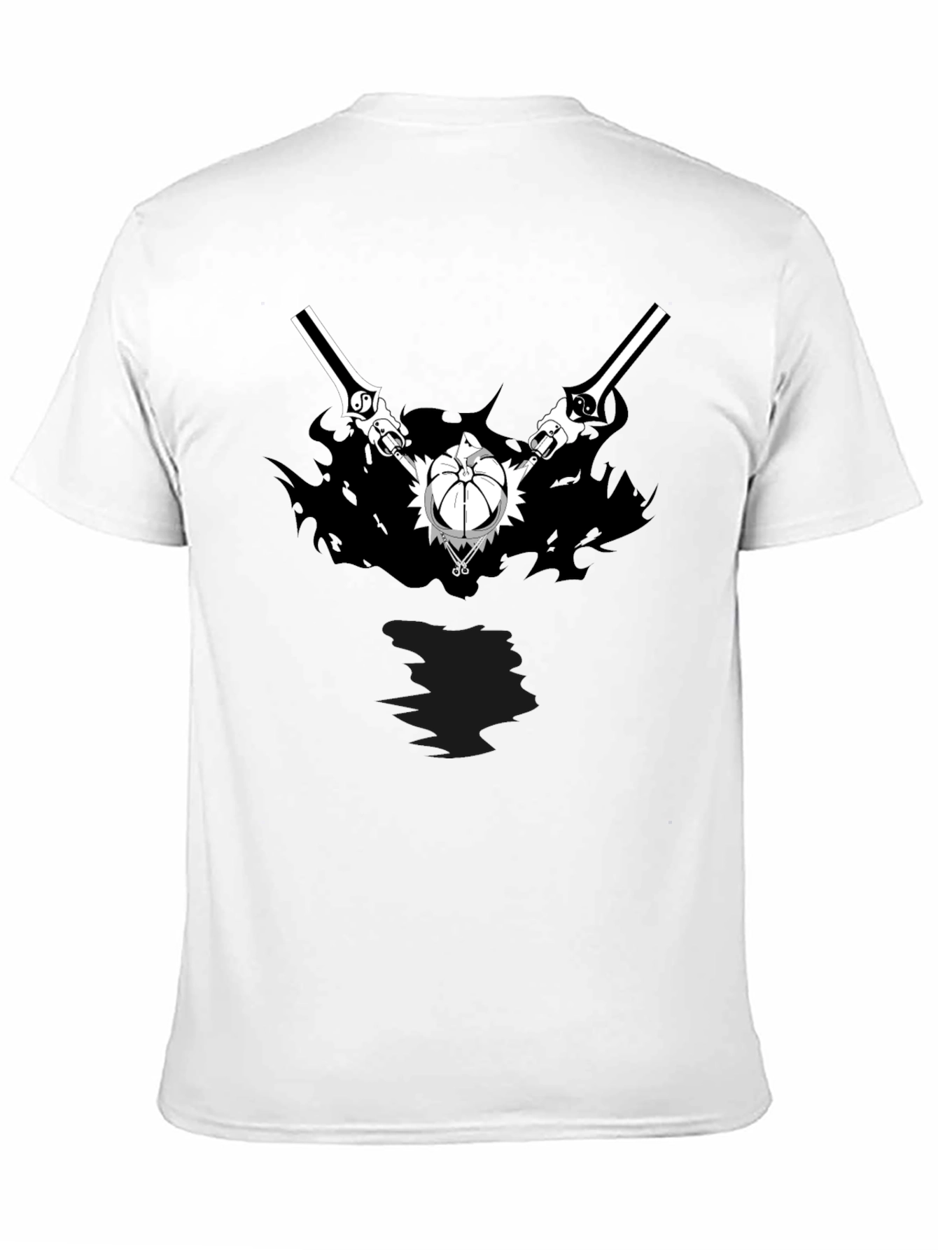 Anime Graphic Print Black T-Shirt