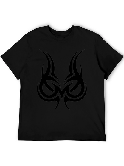 Tribal Tattoo Graphic Tee - Mens Black T-Shirt