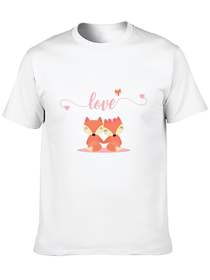 Love Foxes Black T-Shirt
