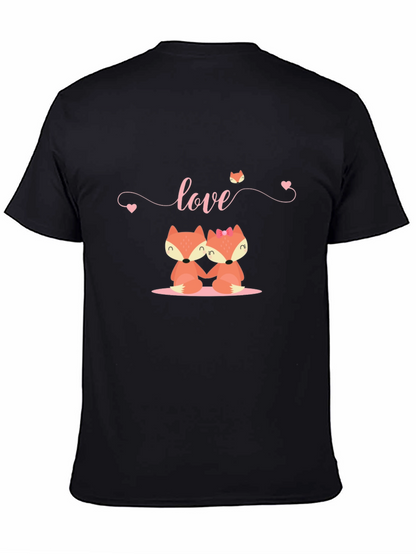 Love Foxes Black T-Shirt