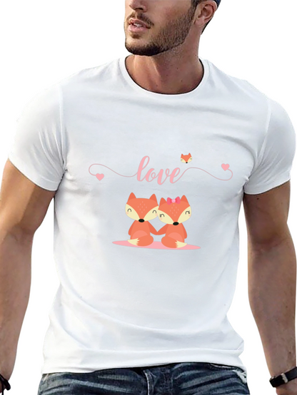 Love Foxes Black T-Shirt