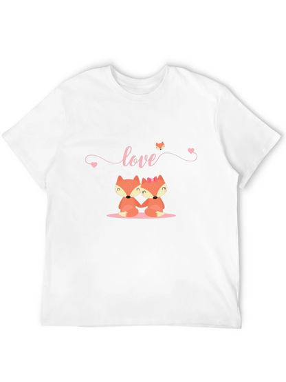 Love Foxes Black T-Shirt