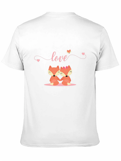 Love Foxes Black T-Shirt