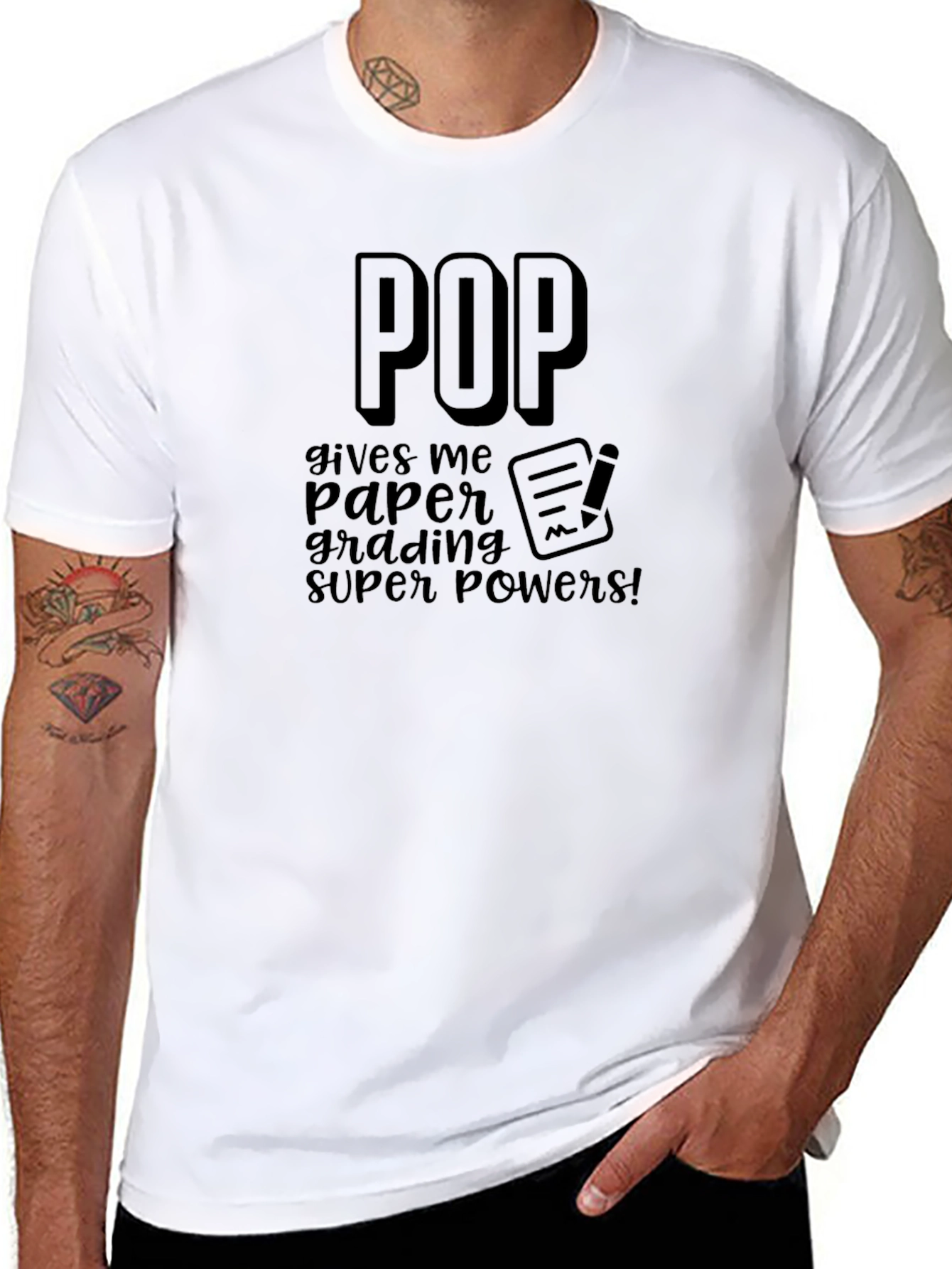 Pop Grading Super Powers Black T-Shirt