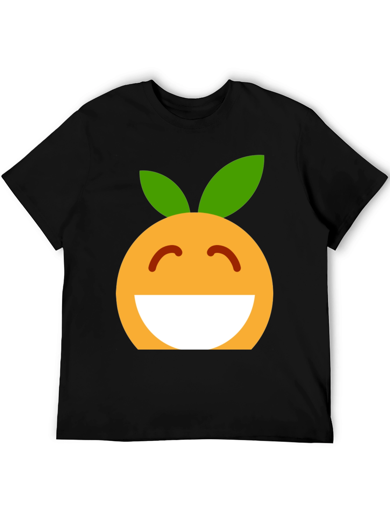 Cheerful Orange Emoji Graphic T-Shirt