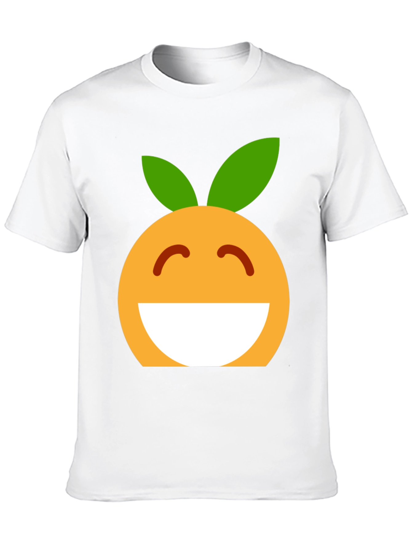 Cheerful Orange Emoji Graphic T-Shirt