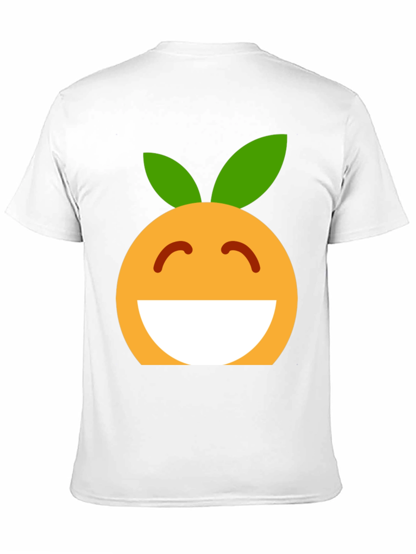 Cheerful Orange Emoji Graphic T-Shirt