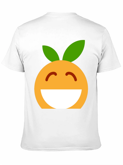 Cheerful Orange Emoji Graphic T-Shirt
