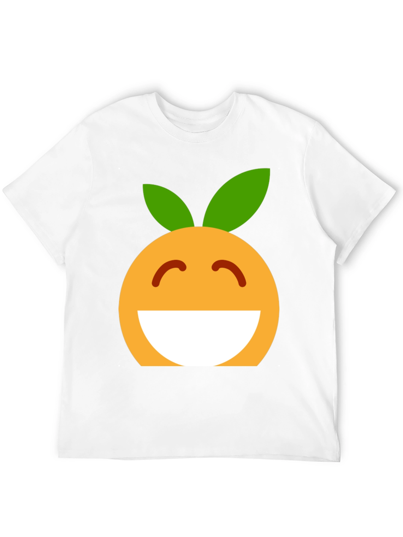 Cheerful Orange Emoji Graphic T-Shirt