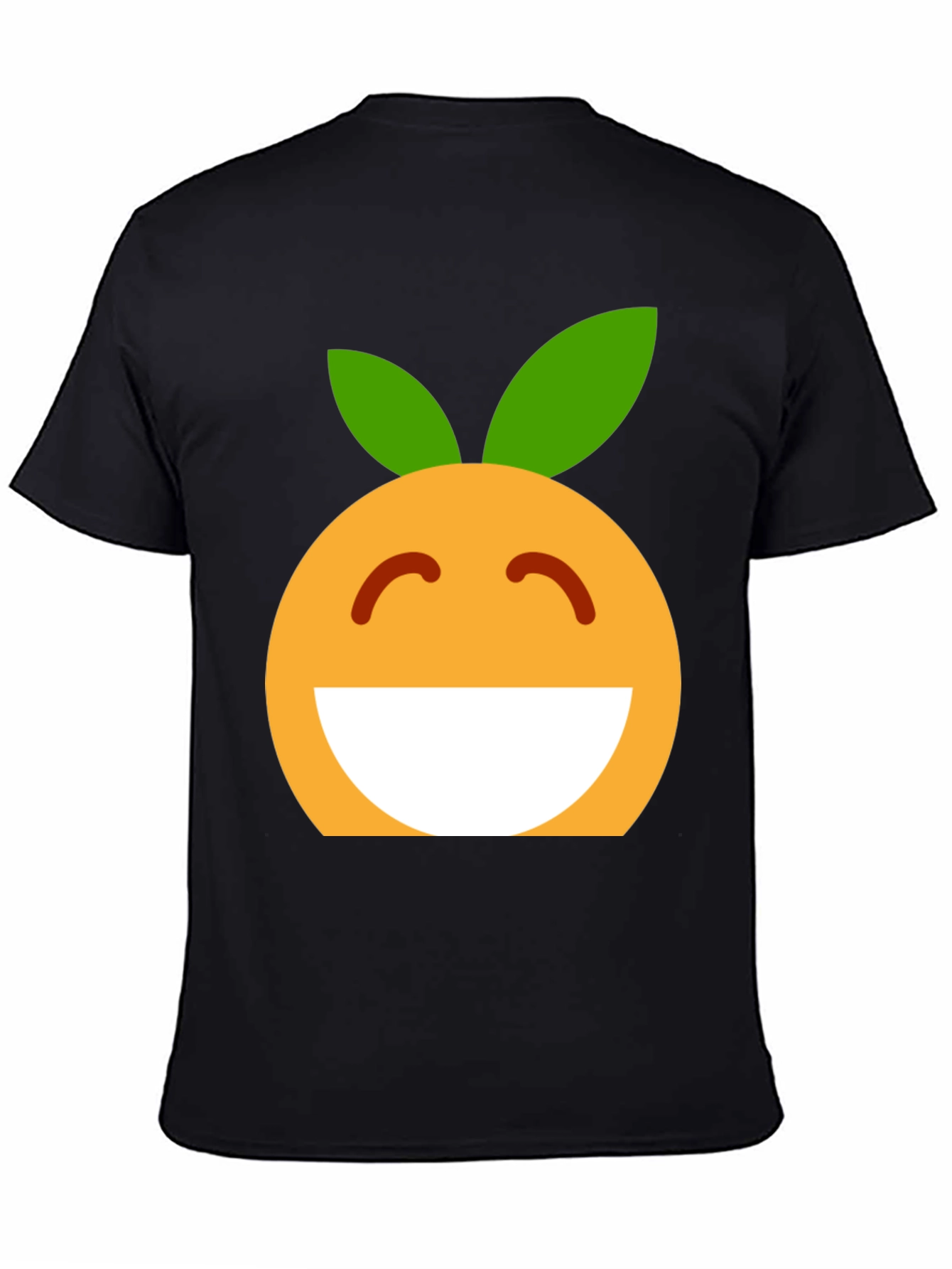 Cheerful Orange Emoji Graphic T-Shirt