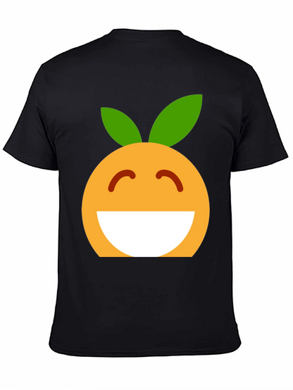 Cheerful Orange Emoji Graphic T-Shirt