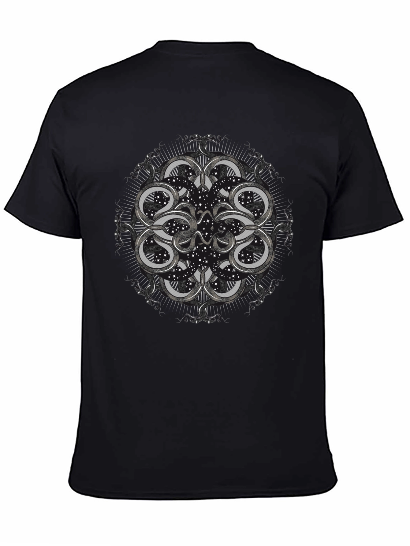 Snakes Constellation Black T-Shirt