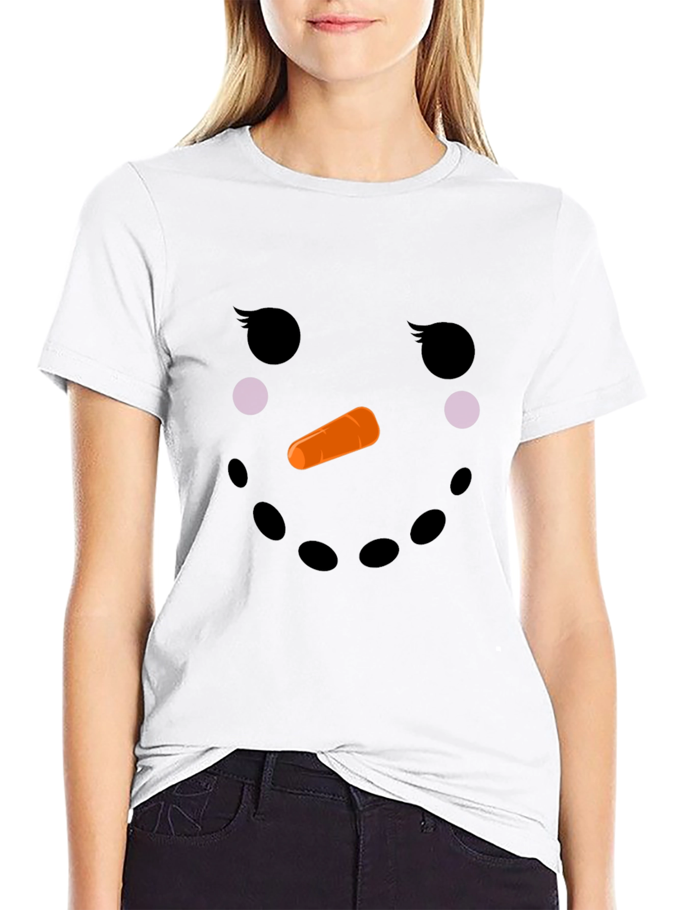 Snowman Face T-Shirt - Holiday Fun