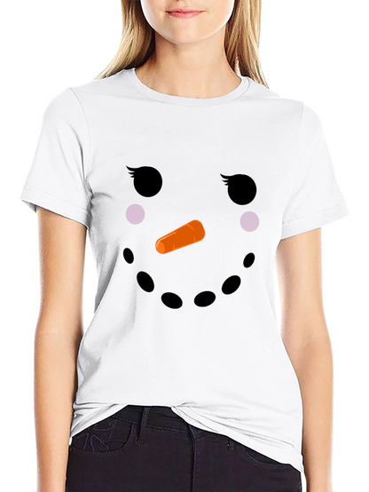 Snowman Face T-Shirt - Holiday Fun