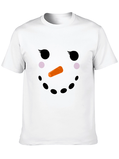 Snowman Face T-Shirt - Holiday Fun