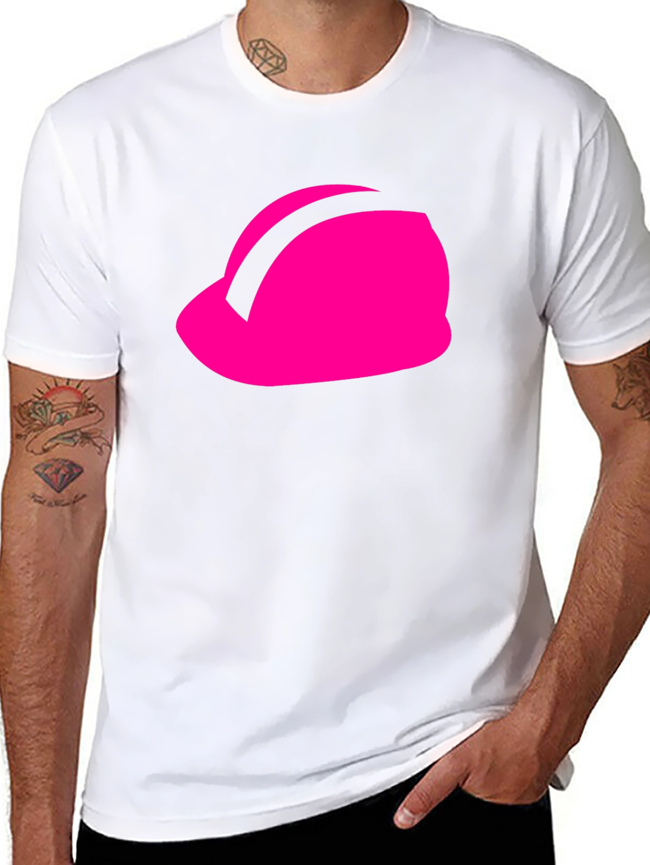Pink Hard Hat Graphic Tee