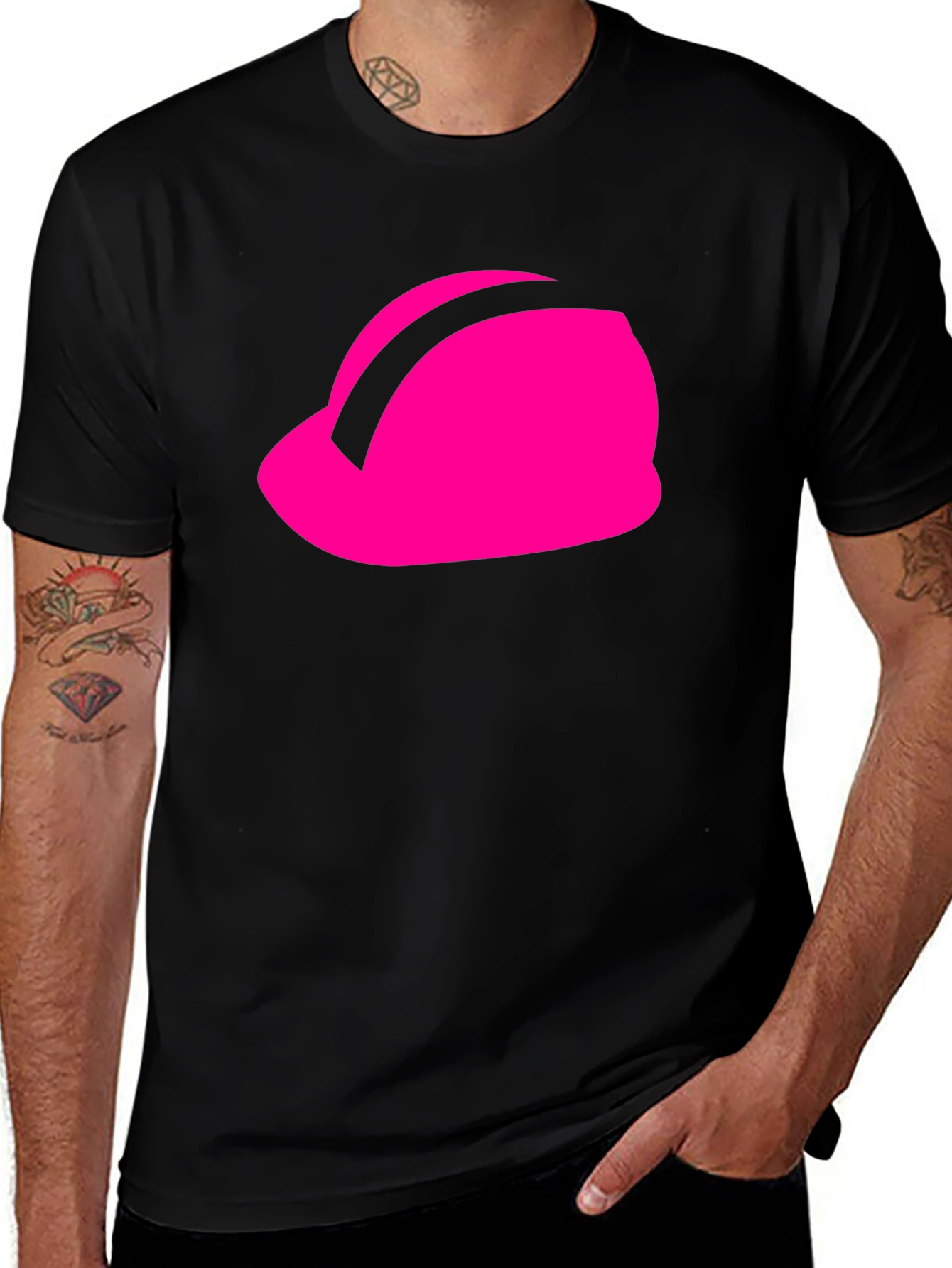 Pink Hard Hat Graphic Tee