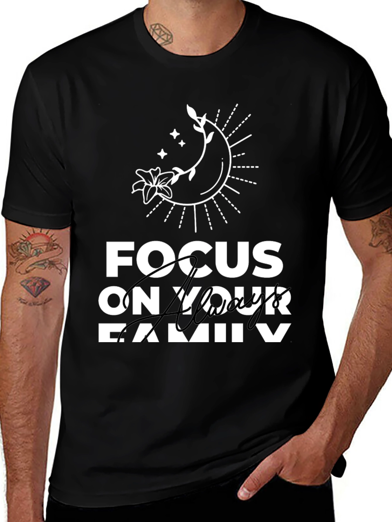 Focus On Your Family T-Shirt - Stylish Graphic Tee