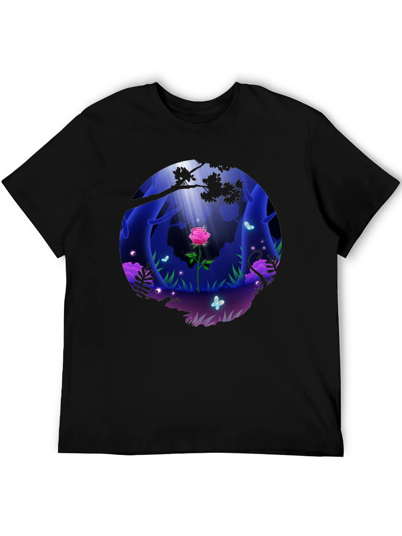 Mystic Forest Rose Graphic T-Shirt