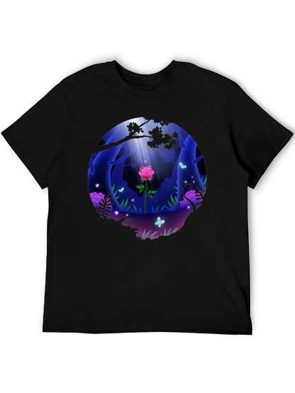 Mystic Forest Rose Graphic T-Shirt