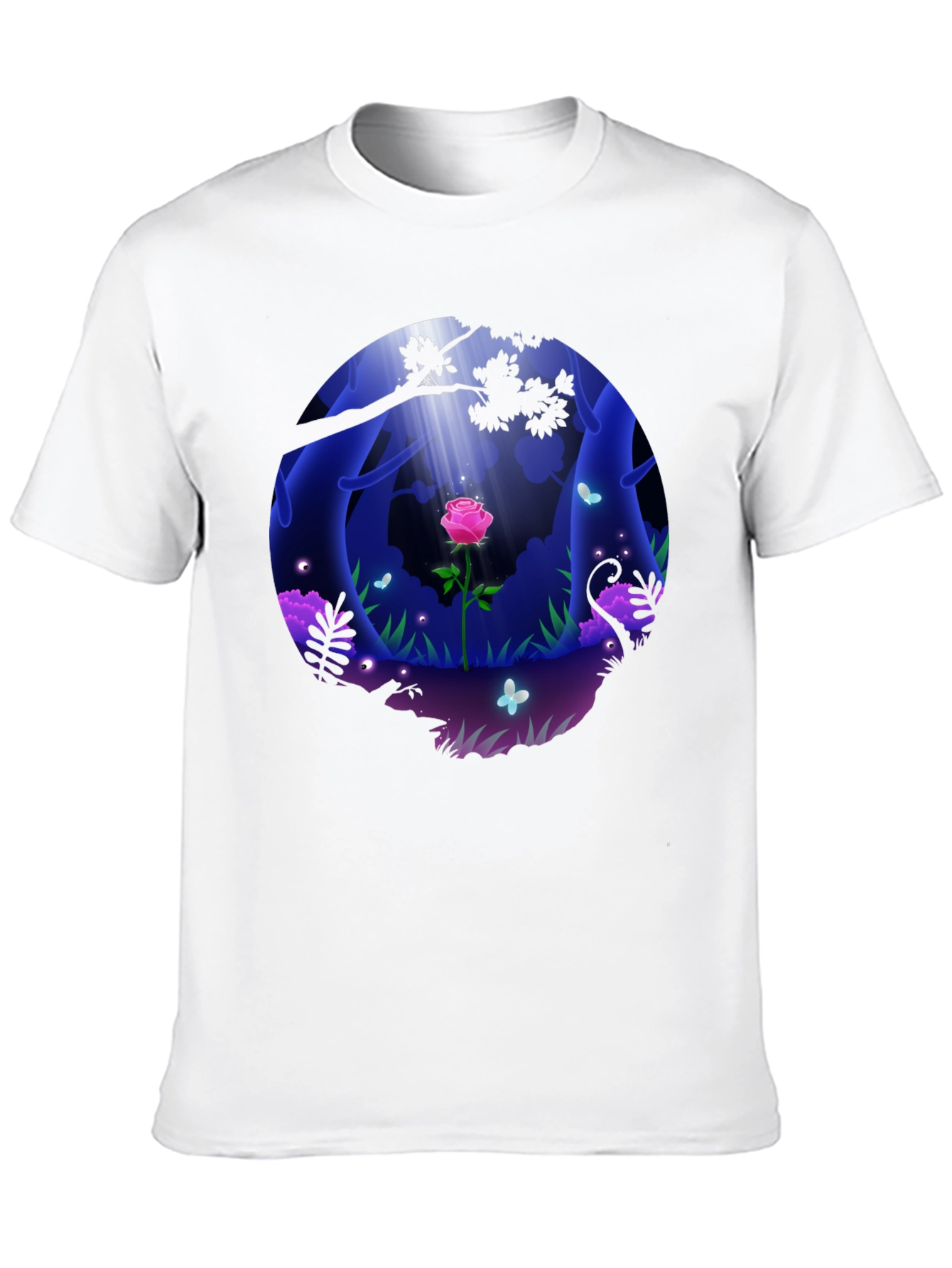 Mystic Forest Rose Graphic T-Shirt