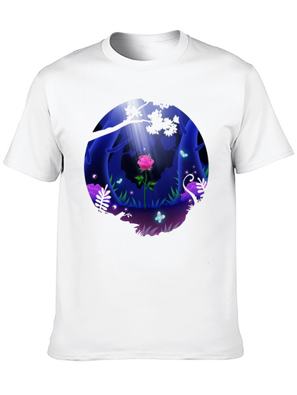 Mystic Forest Rose Graphic T-Shirt