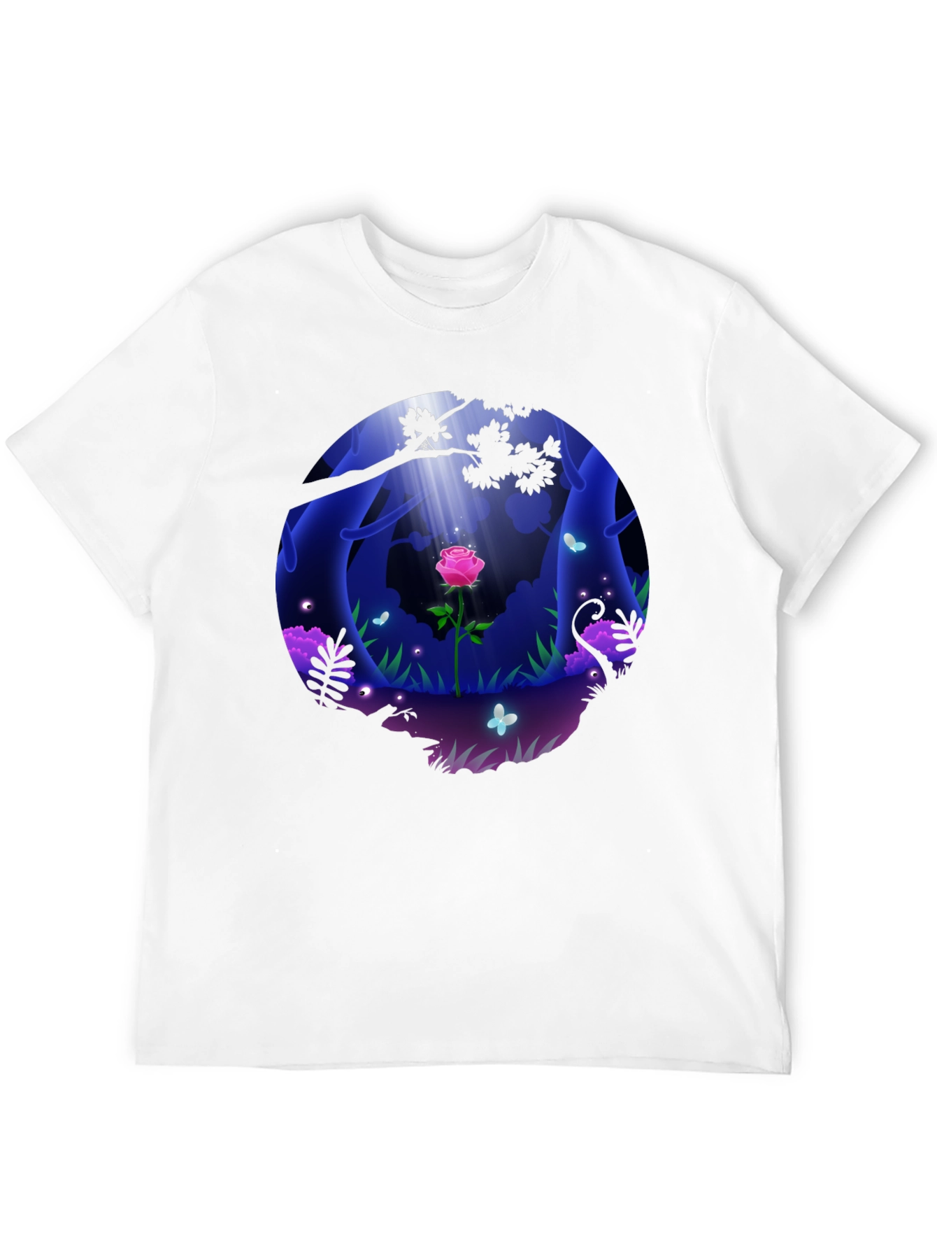 Mystic Forest Rose Graphic T-Shirt