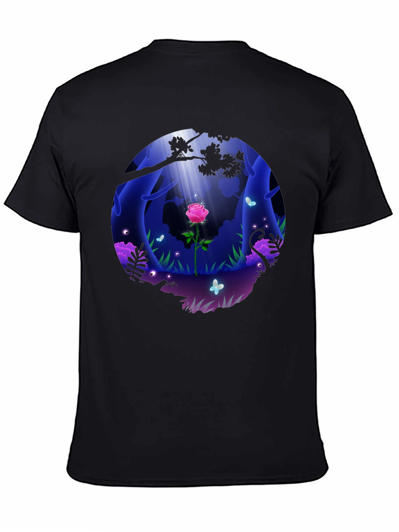 Mystic Forest Rose Graphic T-Shirt