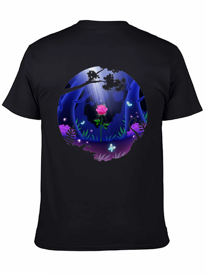 Mystic Forest Rose Graphic T-Shirt