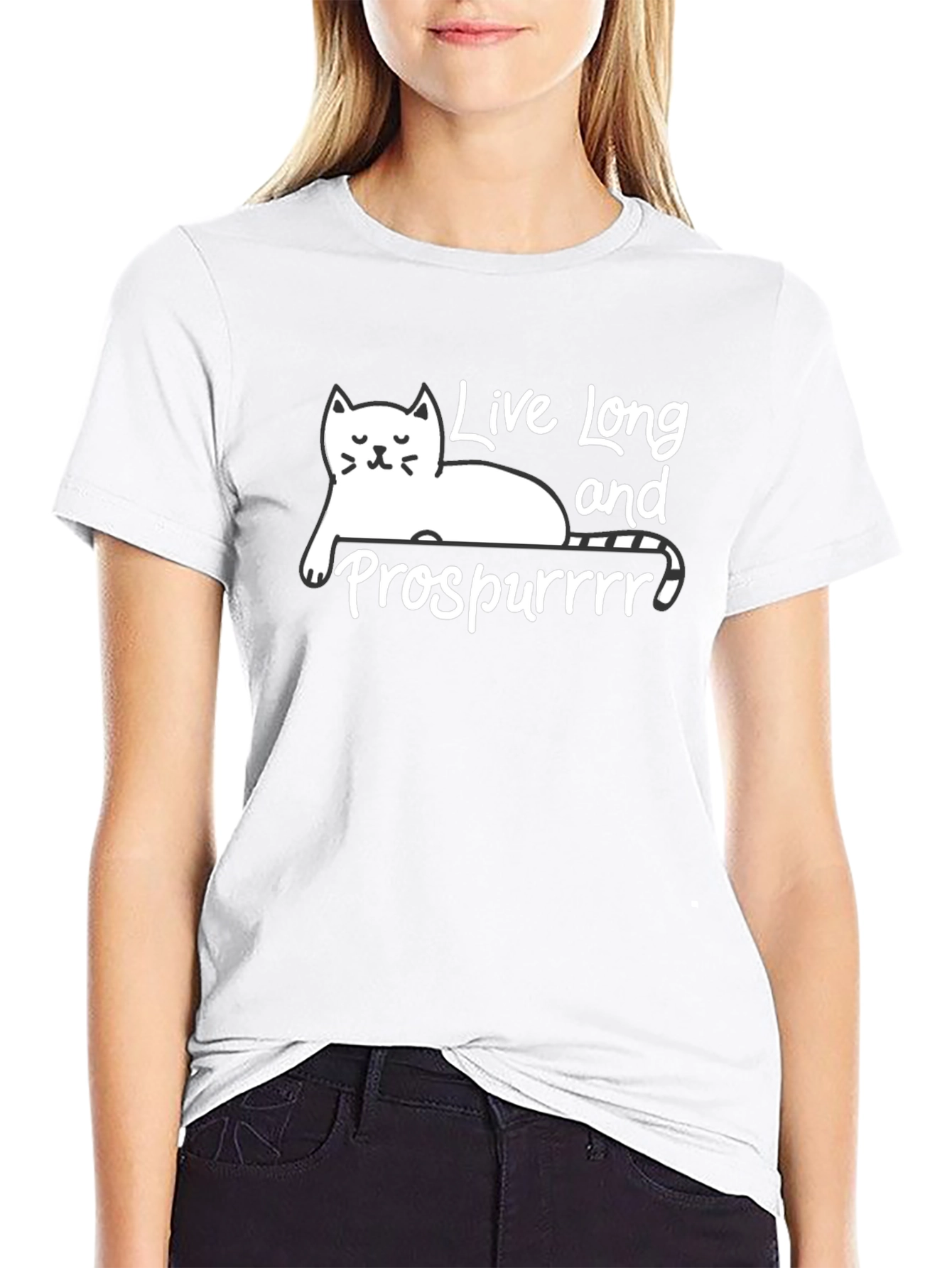 Live Long and Prospurr Cat Graphic Tee