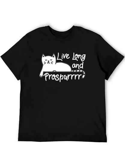 Live Long and Prospurr Cat Graphic Tee