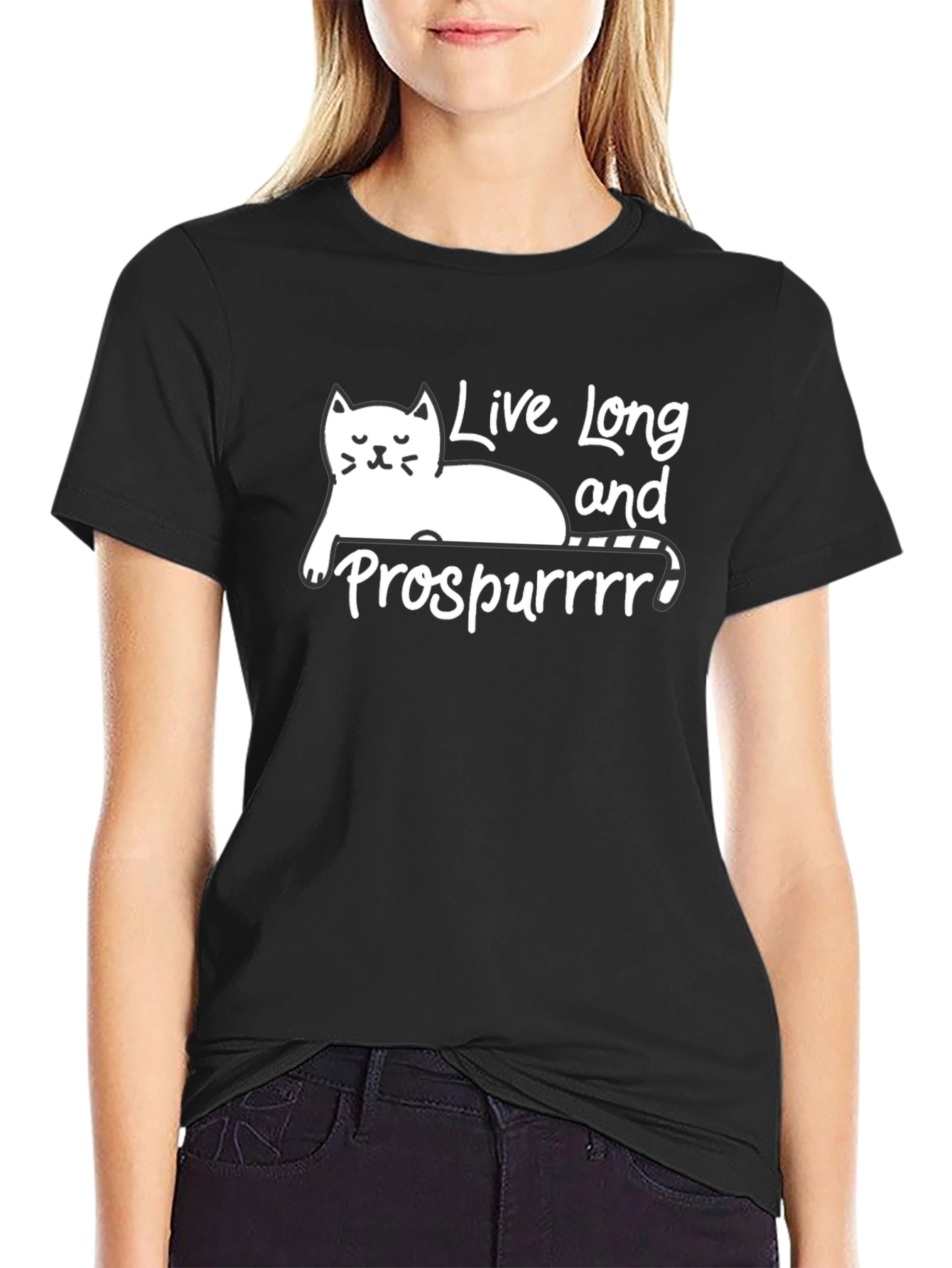Live Long and Prospurr Cat Graphic Tee