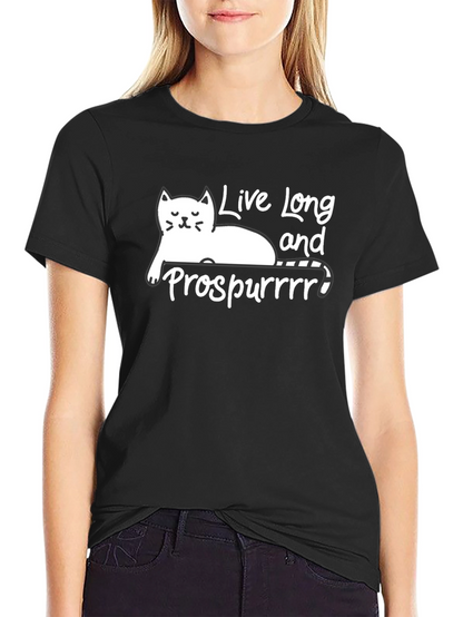 Live Long and Prospurr Cat Graphic Tee
