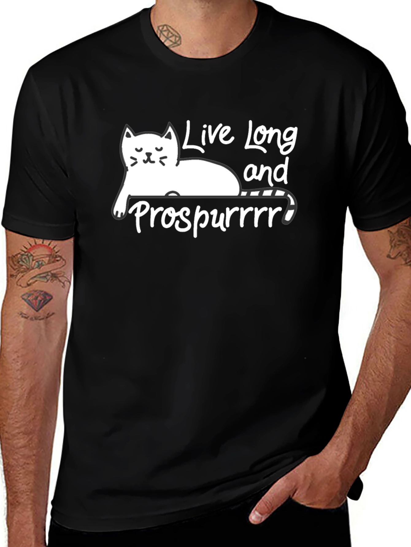 Live Long and Prospurr Cat Graphic Tee