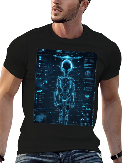 Alien Tech Graphic T-Shirt - Sci-Fi Style