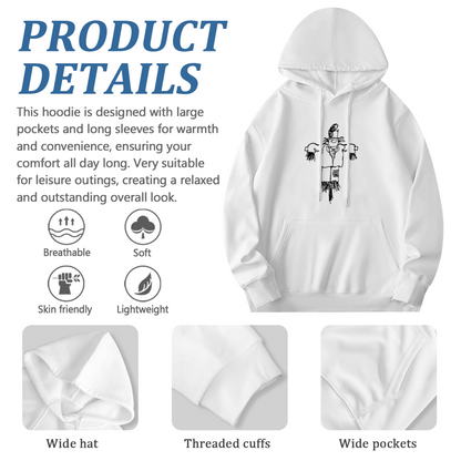 Streetwear Hoodie - White Hoodie With