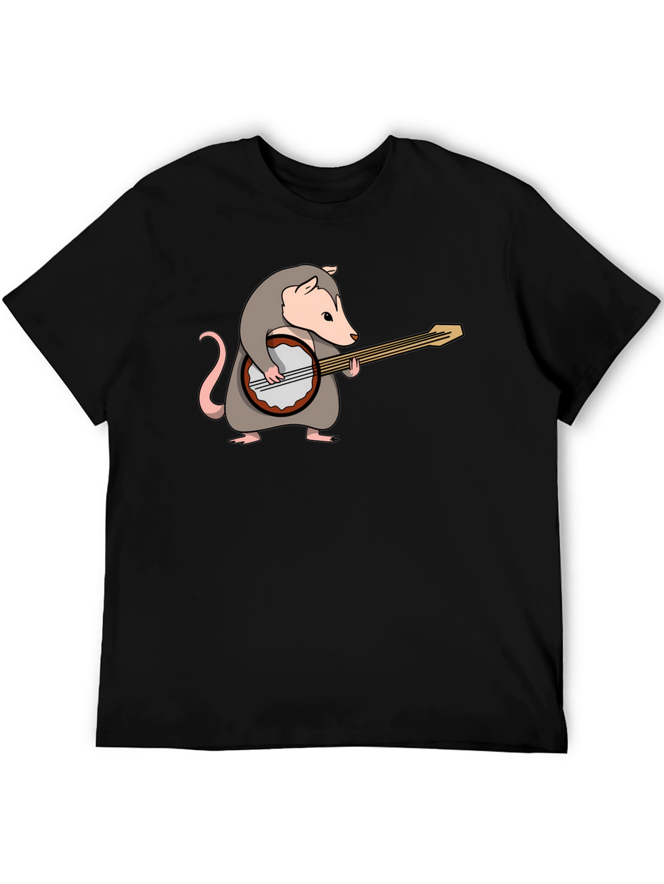 Opossum Banjo Graphic Tee - Unique Novelty Shirt