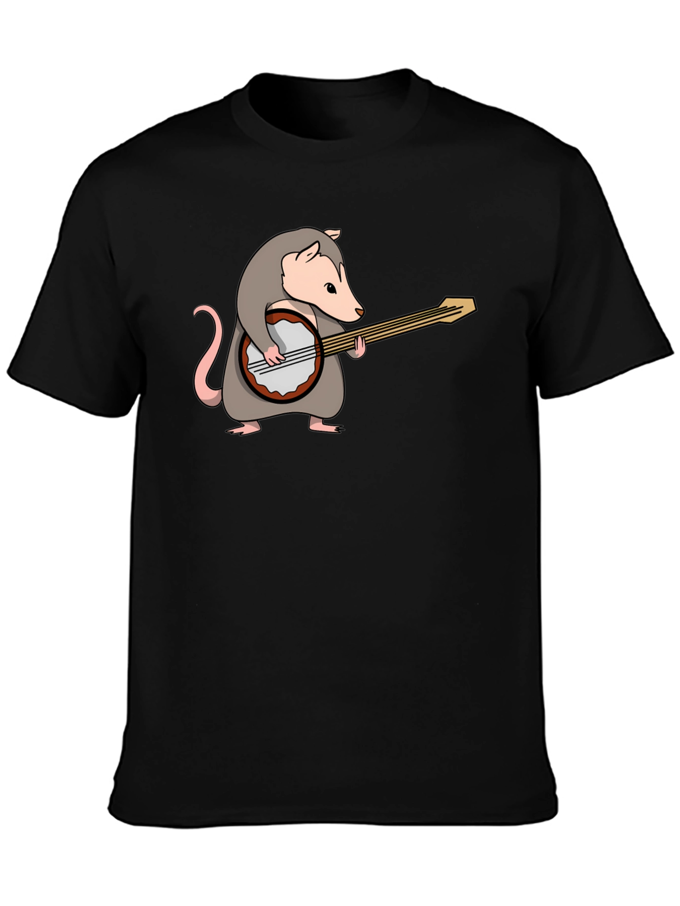 Opossum Banjo Graphic Tee - Unique Novelty Shirt