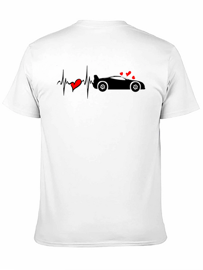 Car Heartbeat T-Shirt - Love Cars Graphic Tee