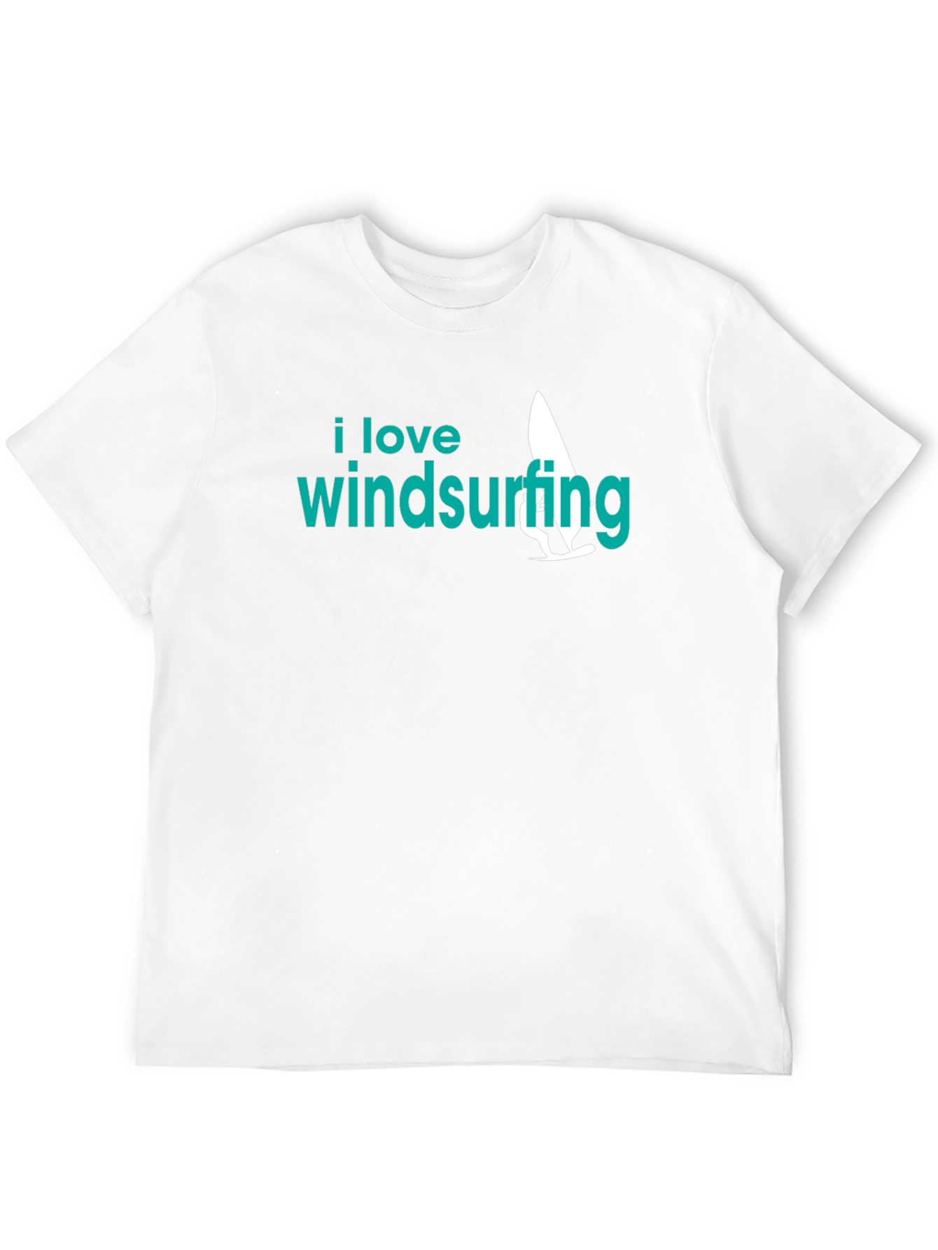 I Love Windsurfing Black Graphic Tee