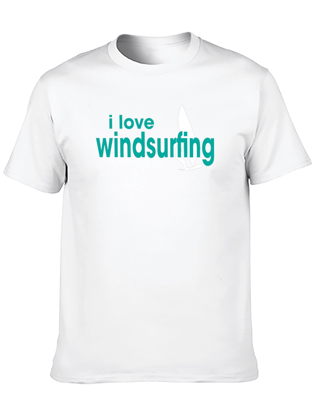 I Love Windsurfing Black Graphic Tee