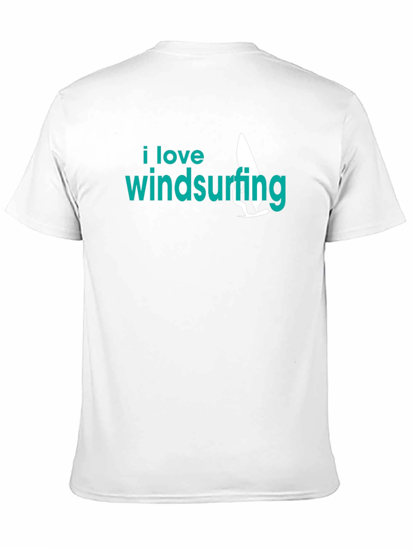 I Love Windsurfing Black Graphic Tee