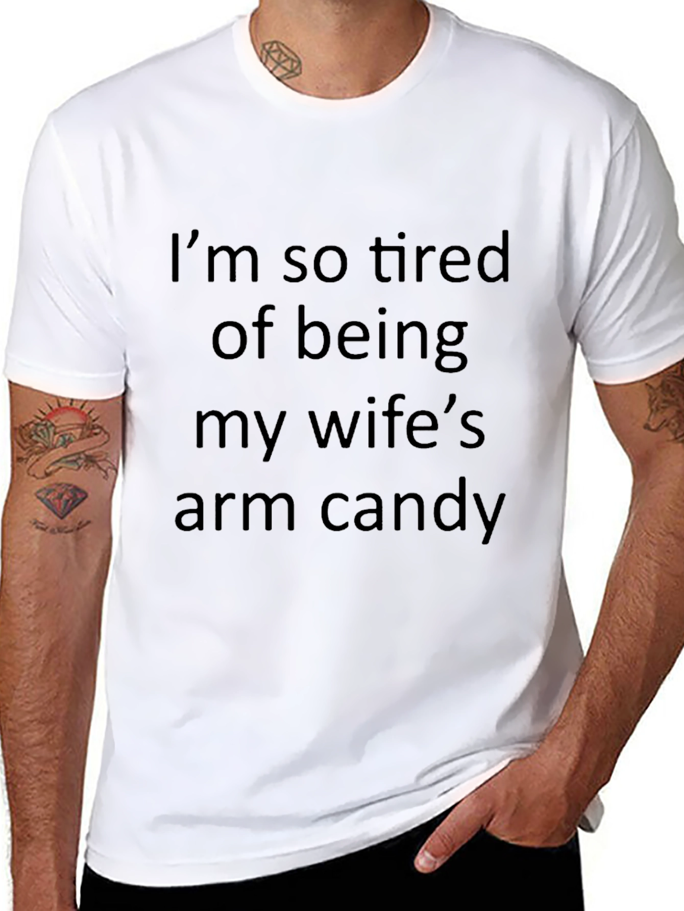 Funny Wifes Arm Candy Graphic T-Shirt