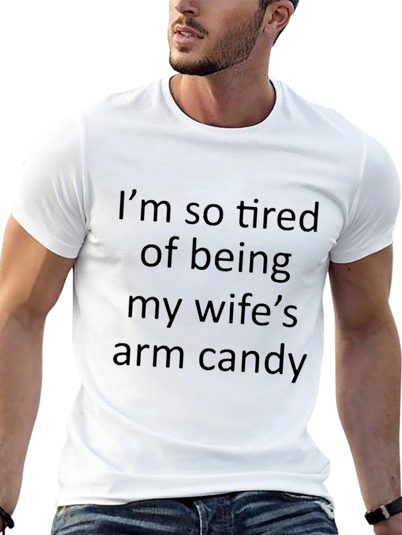 Funny Wifes Arm Candy Graphic T-Shirt