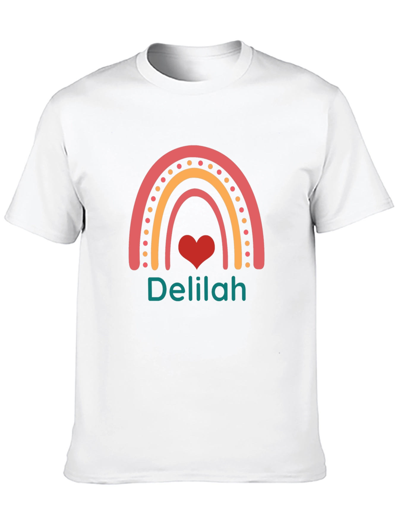 Delilah Rainbow Heart Black Tee