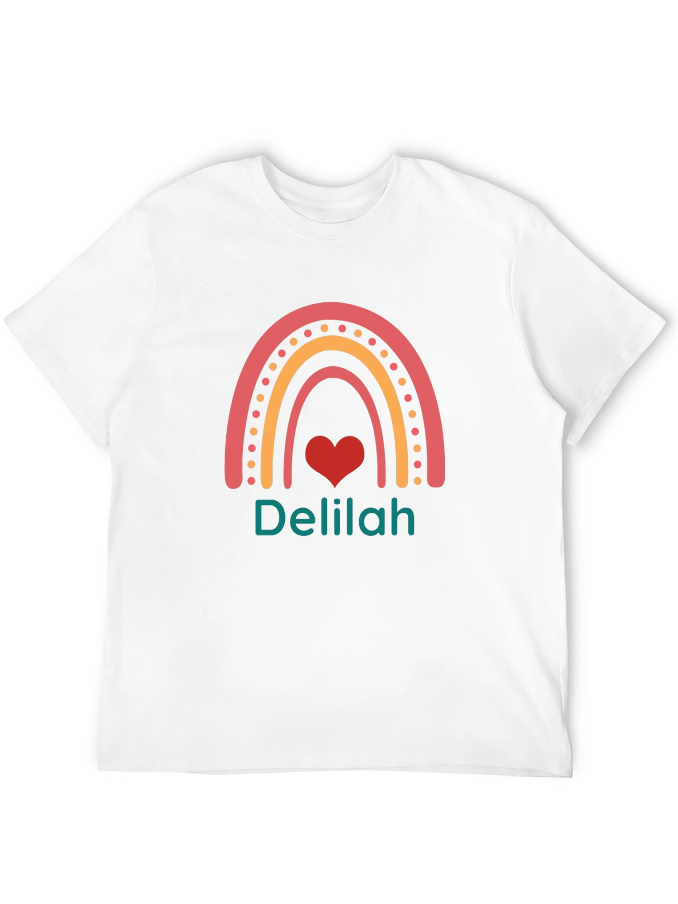 Delilah Rainbow Heart Black Tee